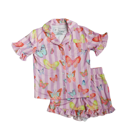 Ruffle Set - Purple Butterfly - Baby Sweet Pea's Boutique