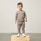 Long Sleeve Ribbed Tee - Mushroom - Little Bipsy