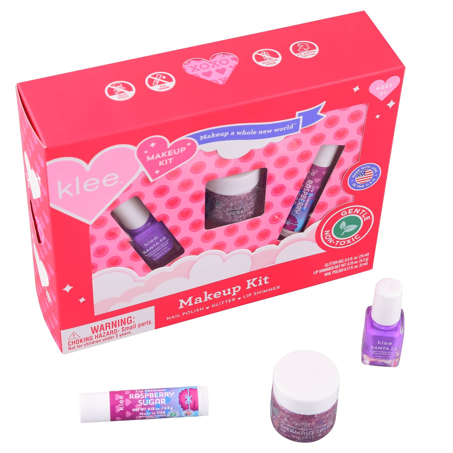 Cupid's Hugs - Valentine's Day Makeup Set: Sweetheart Smooches - Baby Sweet Pea's Boutique