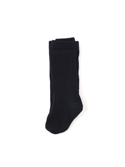Black Cable Knit Tights - Little Stocking Company