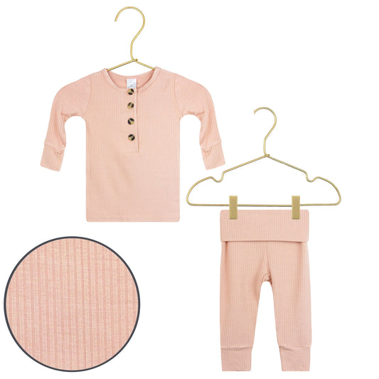 Audrey Ribbed Top + Bottoms - Lou Lou & Co
