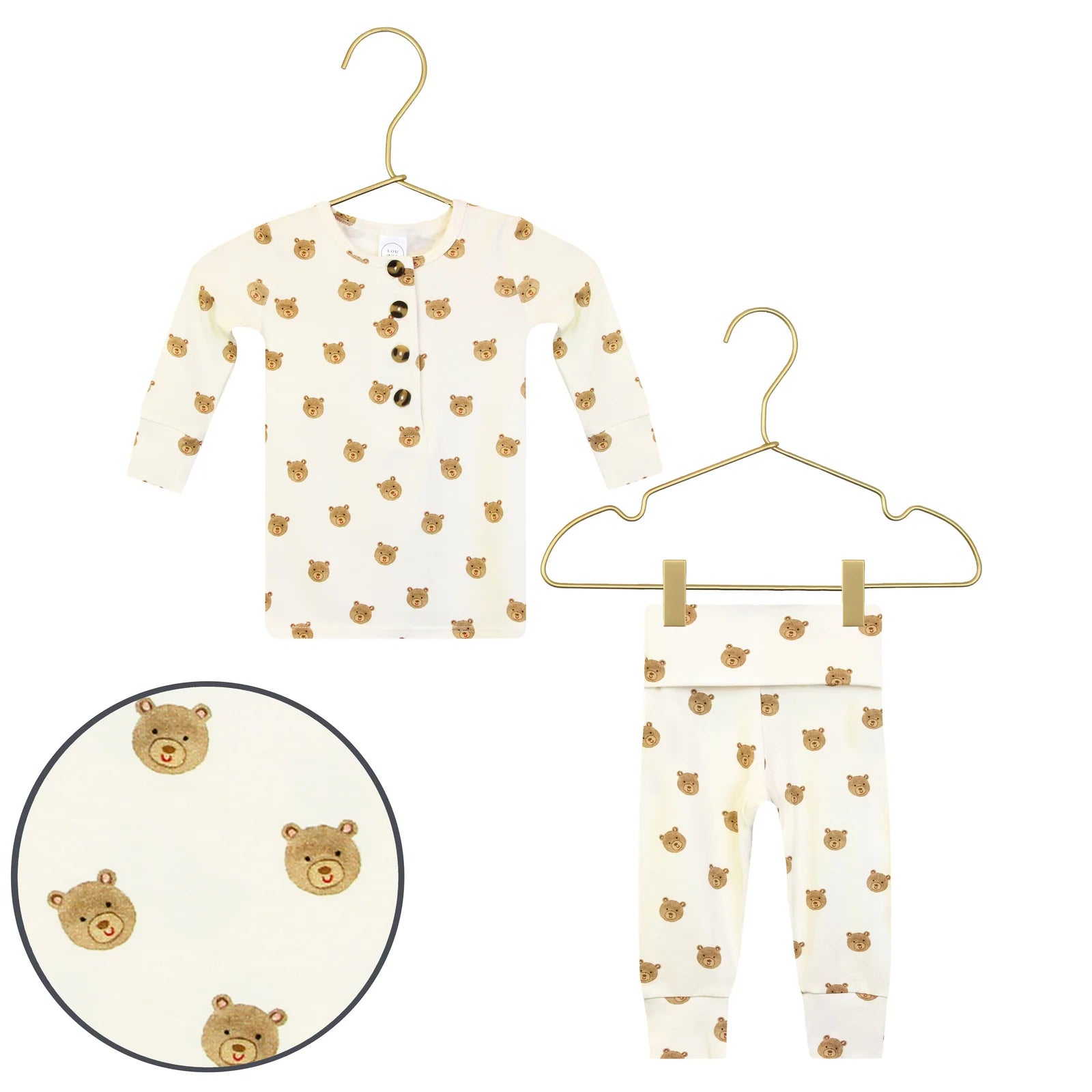 Teddy Top + Bottoms - Lou Lou & Co
