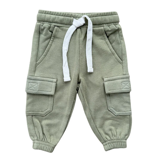 Boy's Cargo Pants Olive - Baby Sweet Pea's Boutique