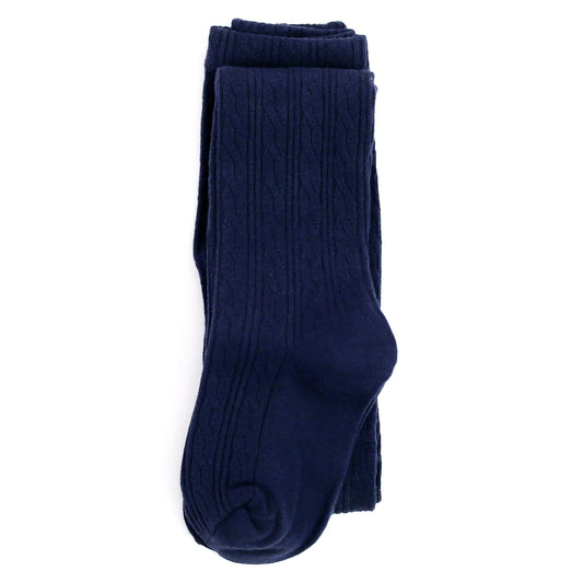 Bright Navy Cable Knit Tights