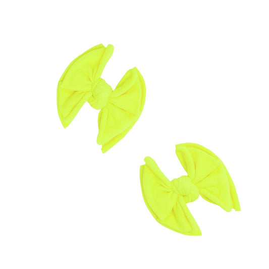 Neon Safety Yellow 2 PK Clips - Baby Bling