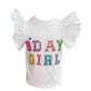 Birthday Girl Gem Ruffle Sleeve Tee *Number on back* - Lola and the Boys