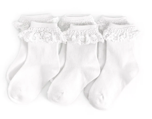 White Lace Midi Sock 3 Pack