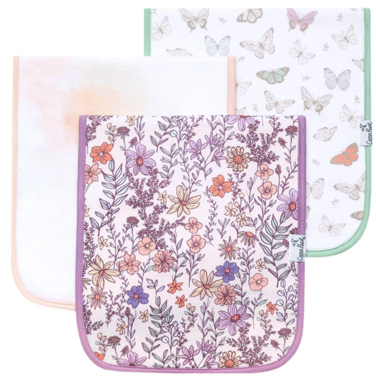Flora Premium Burp Cloths - Copper Pearl