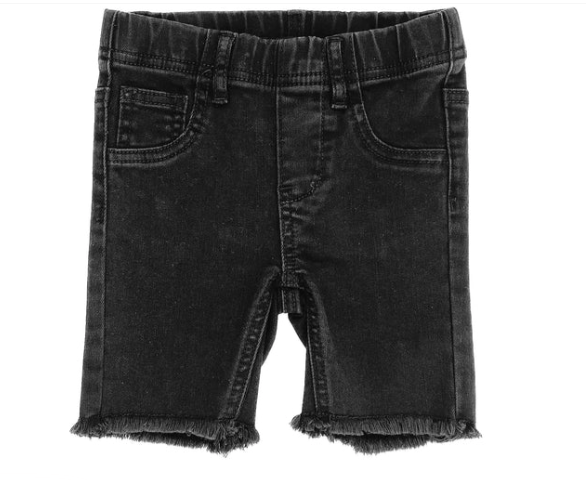 DENIM SHORTS - BLACK - Lenox James
