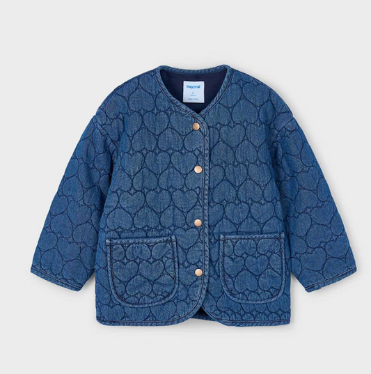 Girl Heart Printed Denim Jacket - Mayoral