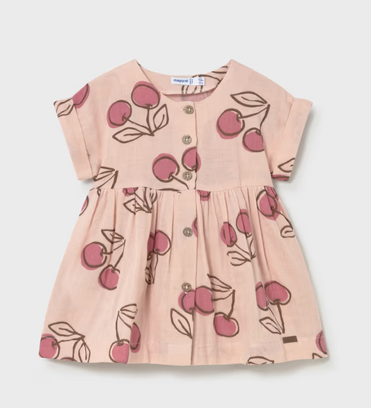 Cherry Cotton Dress - Mayoral