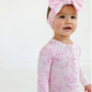 Cora Floral Bow Zipper Romper