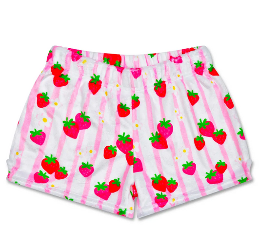 Strawberry Stripes Plush Shorts - Iscream