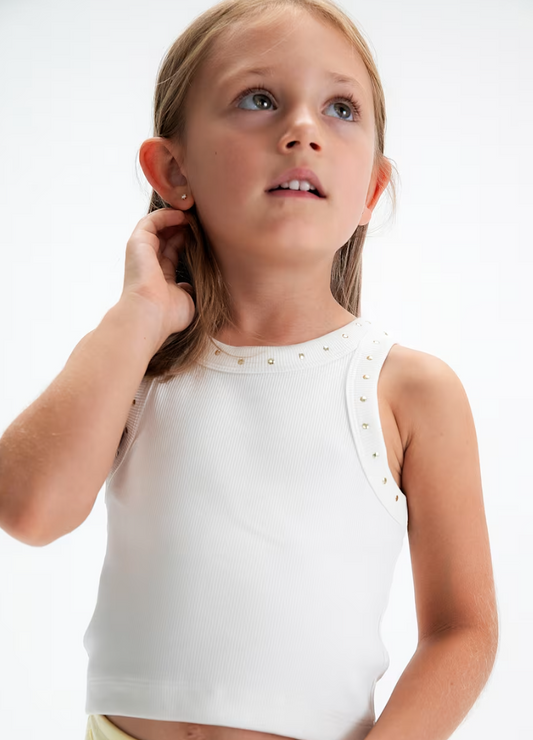 Girl Tank Top- White