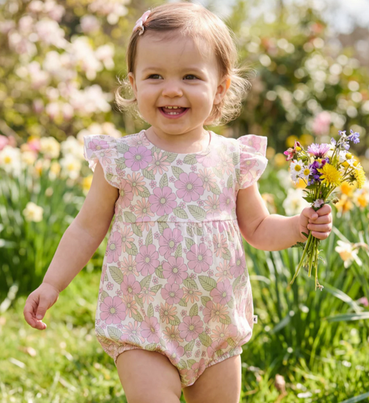 Groovy Love Bamboo Ruffle Romper