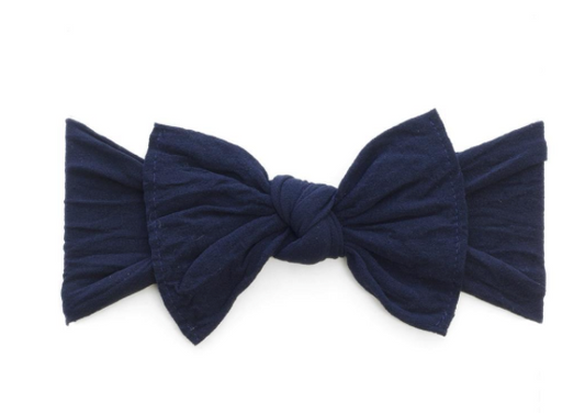 Navy Classic Knot Headband - Baby Bling